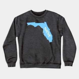 Florida Native FL Blue Crewneck Sweatshirt